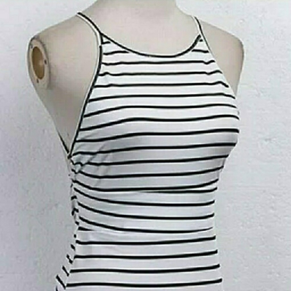 Lowered**Maxi boho strappy striped long dress - Picture 6 of 8